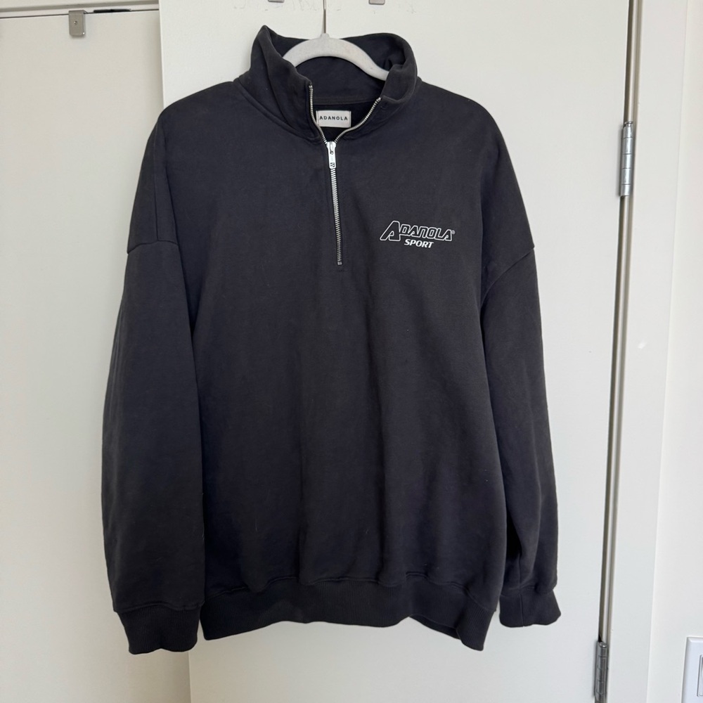 Adanola Graphite Grey Quarter Zip Sweatshirt
